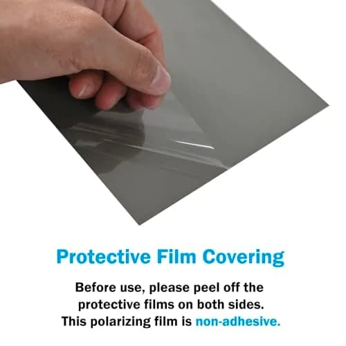 RENIAN Polarized Film Sheets 21cm x 15cm (8.3in x 5.9in) | Linear Polarizer for Photography & Education thumbnail 5