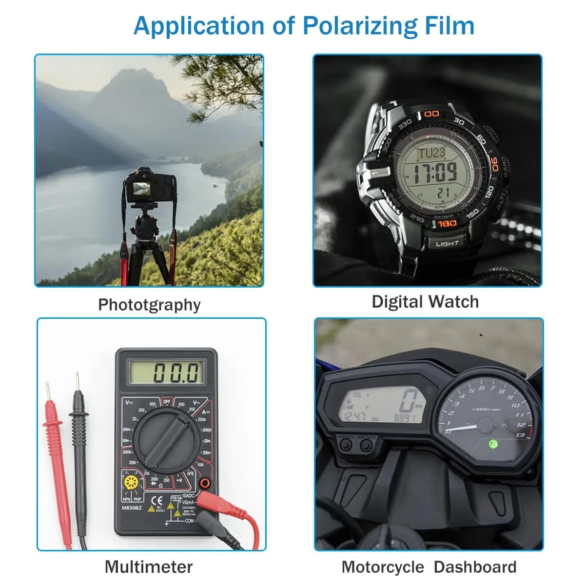 RENIAN Polarized Film Sheets 21cm x 15cm (8.3in x 5.9in) | Linear Polarizer for Photography & Education - view 4