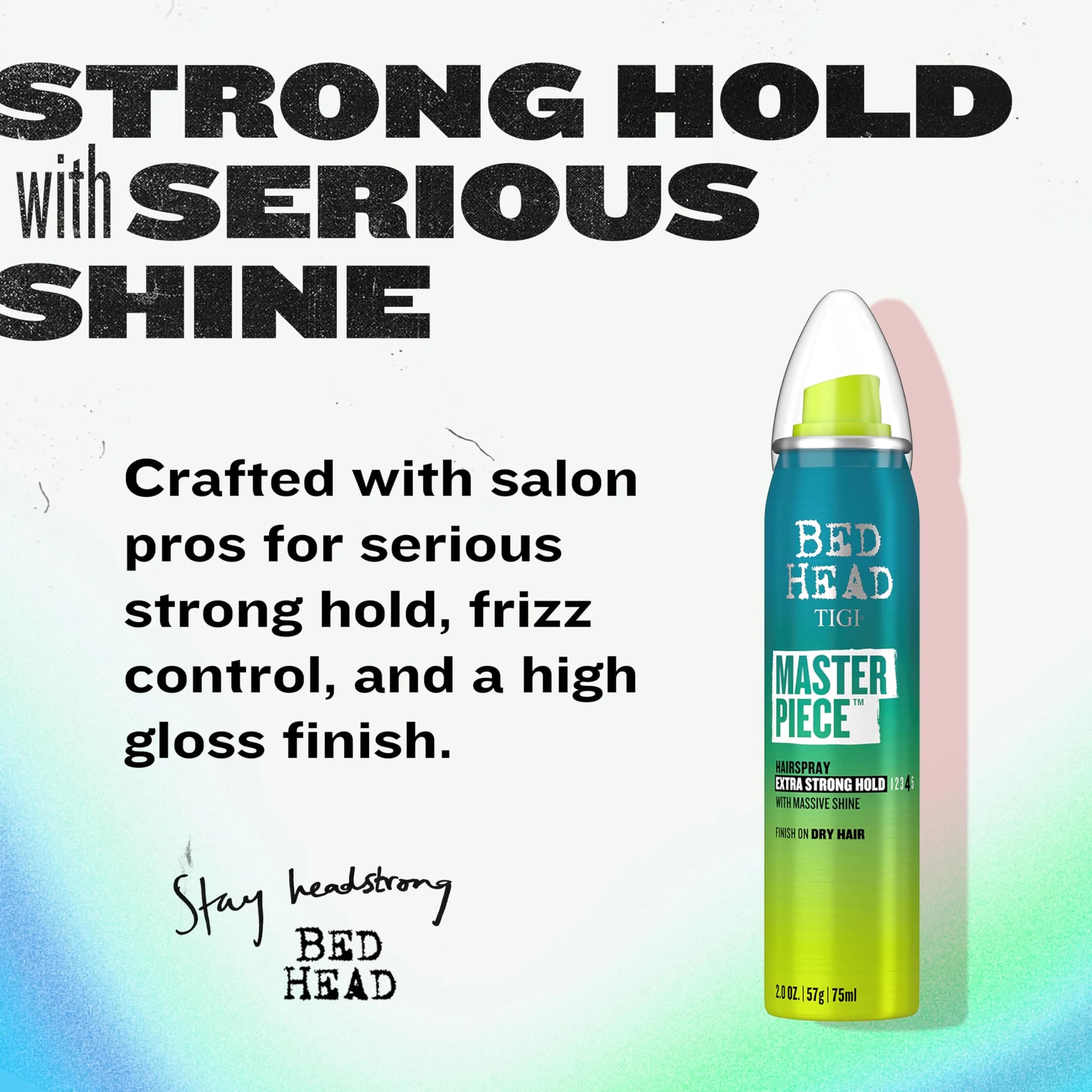TIGI Bed Head Masterpiece Frizz Control Hair Spray 59ml (2 fl oz) | Extra Strong Hold with Shine - view 2