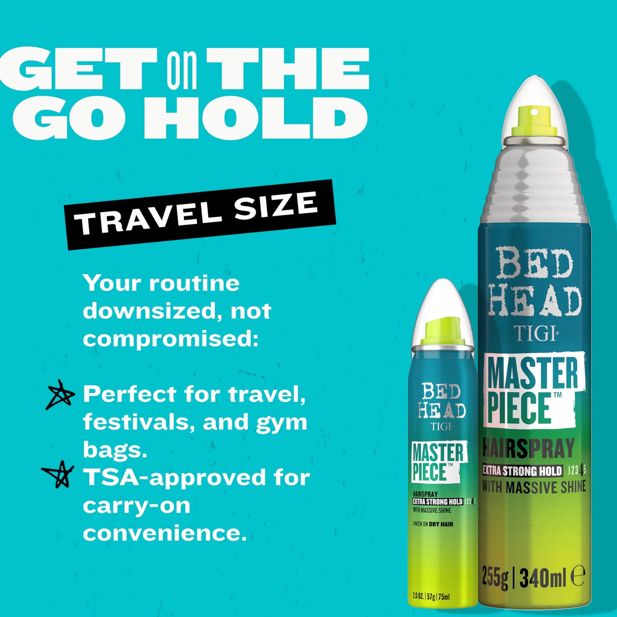 TIGI Bed Head Masterpiece Frizz Control Hair Spray 59ml (2 fl oz) | Extra Strong Hold with Shine - view 3