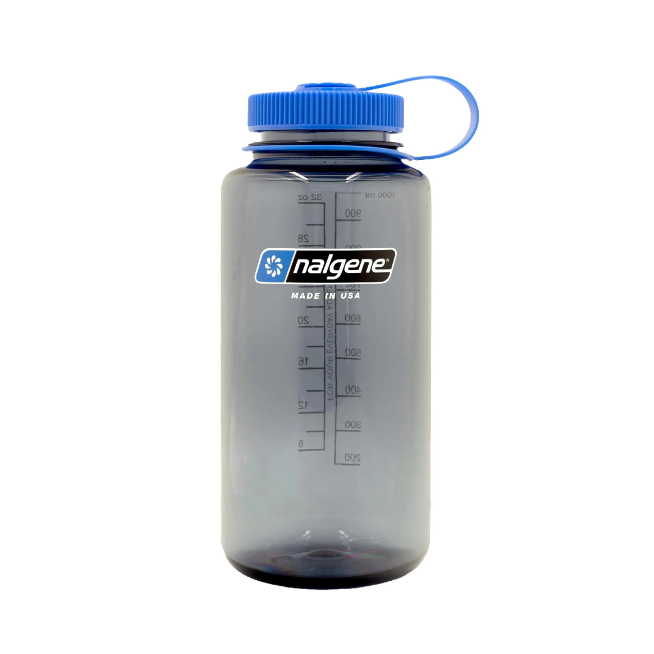 Nalgene Sustain Tritan BPA-Free Water Bottle 32 OZ | Eco-Friendly, Leak-Proof, Wide Mouth — Smoke Grey