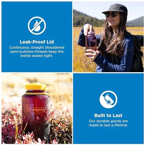 Nalgene Sustain Tritan BPA-Free Water Bottle 32 OZ | Eco-Friendly, Leak-Proof, Wide Mouth thumbnail 2
