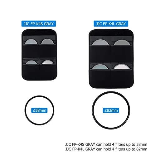 JJC 4-Pocket Lens Filter Pouch Case for Circular Filters up to 82mm | Dustproof, Padded Elastic Interior thumbnail 3