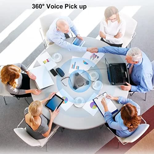 PolaTab Q95 mini Conference Speaker and Microphone | USB Speakerphone with USB Hub & Noise Reduction thumbnail 4