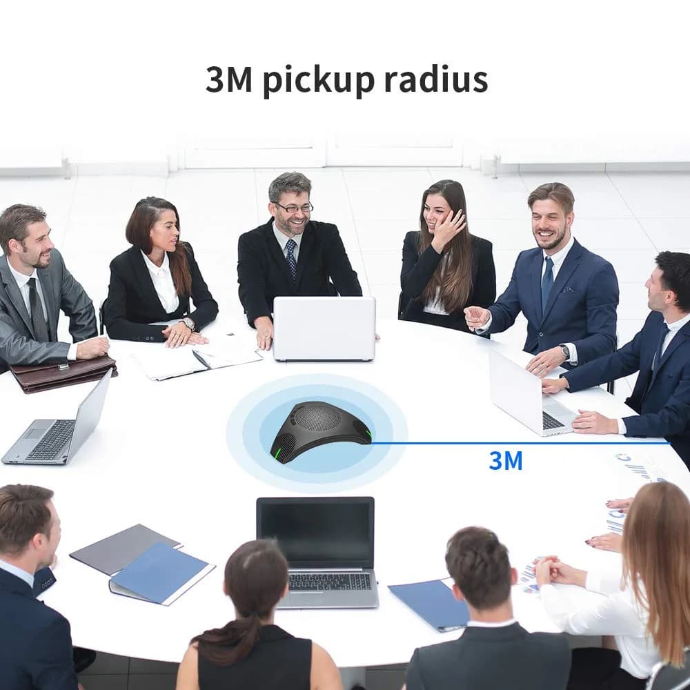 PolaTab Q95 mini Conference Speaker and Microphone | USB Speakerphone with USB Hub & Noise Reduction - view 5
