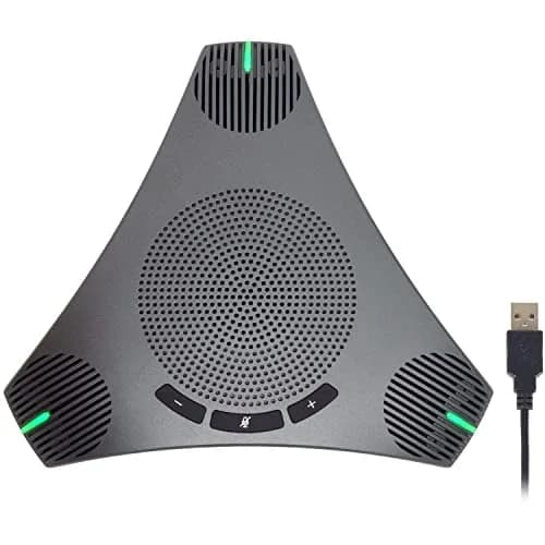 PolaTab Q95 mini Conference Speaker and Microphone | USB Speakerphone with USB Hub & Noise Reduction thumbnail 1