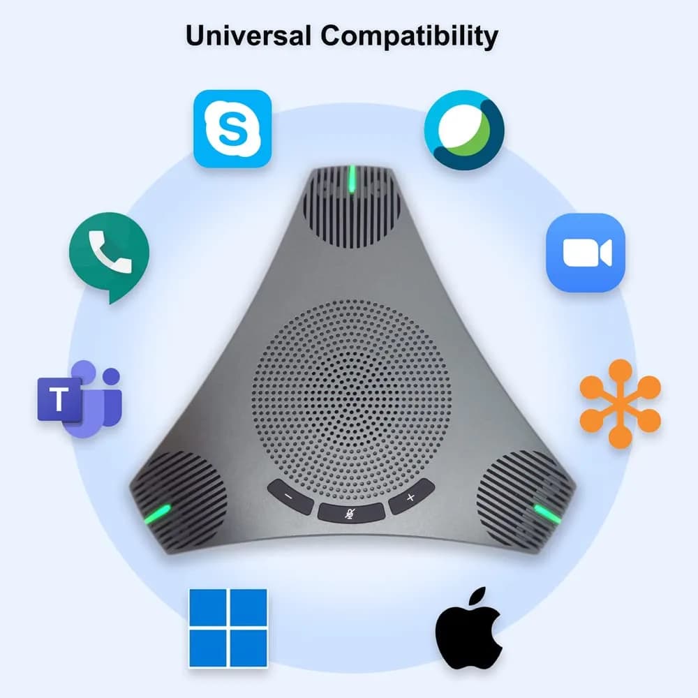 PolaTab Q95 mini Conference Speaker and Microphone | USB Speakerphone with USB Hub & Noise Reduction - view 9