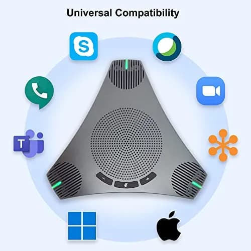 PolaTab Q95 mini Conference Speaker and Microphone | USB Speakerphone with USB Hub & Noise Reduction thumbnail 9