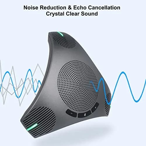 PolaTab Q95 mini Conference Speaker and Microphone | USB Speakerphone with USB Hub & Noise Reduction thumbnail 3