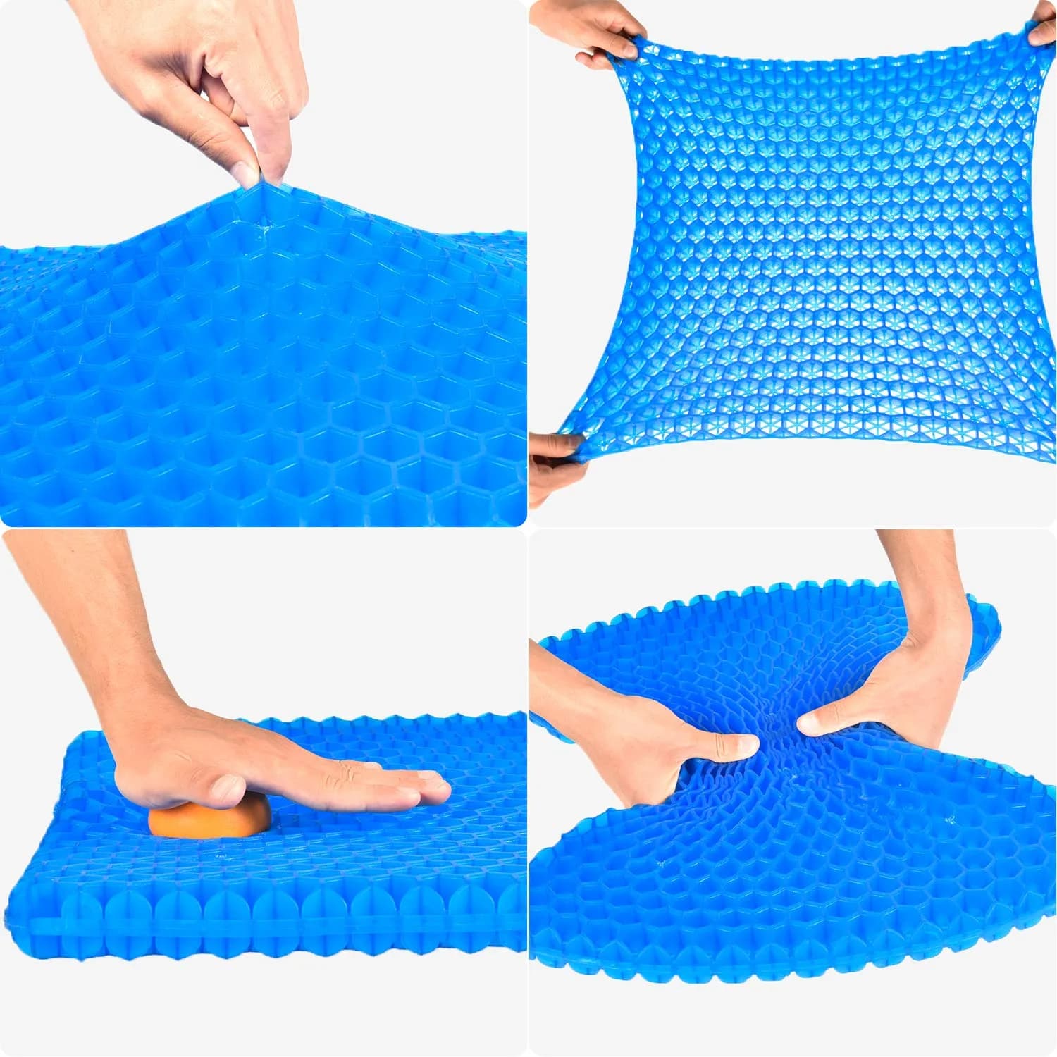 OMCOZY Gel Seat Cushion Large Thick Breathable Honeycomb Design | Pressure Point Relief for Office Chairs - view 3