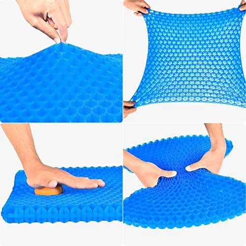 OMCOZY Gel Seat Cushion 47.02 cm x 43.97 cm x 3.84 cm (18.51 x 17.33 x 1.51 inches) | Pain Relief & Breathable for Office Chairs thumbnail 3