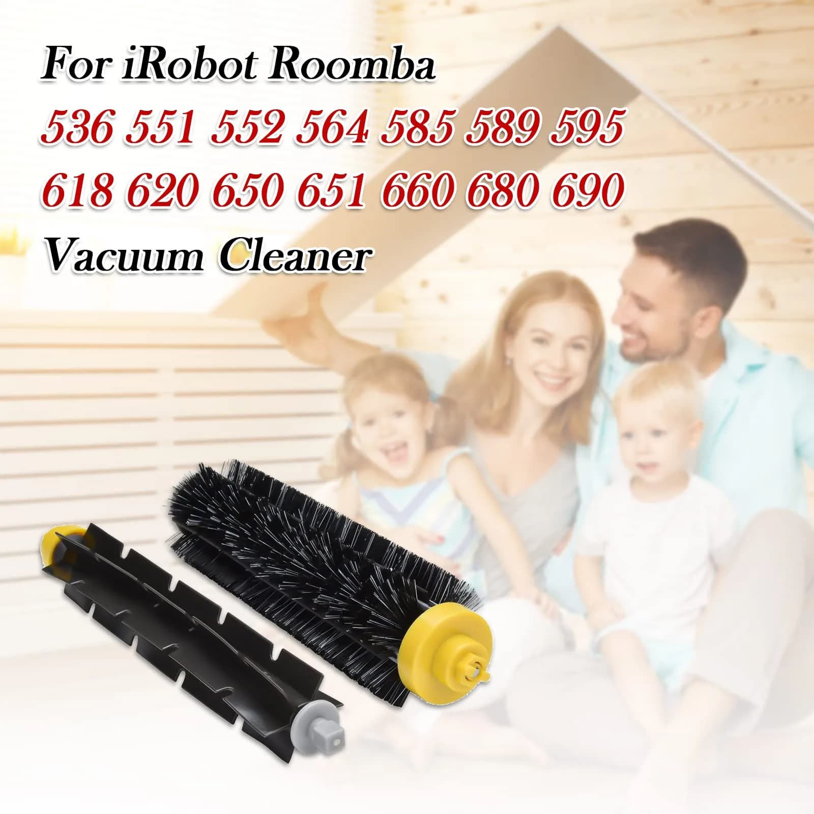 Garbage fighter Main Brush for Roomba 600 Series - 2 Pairs Bristle & Flexible Beater Brush - view 4
