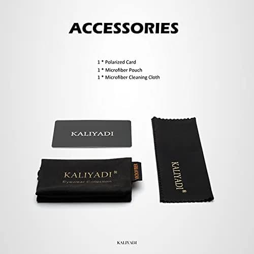 KALIYADI Round Polarized Sunglasses for Men Women | UV Protection, Metal Frame, 45mm Lens Width thumbnail 5