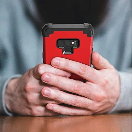 IDweel Galaxy Note 9 Case, 3 in 1 Shockproof Slim Hybrid Heavy Duty Protection, Red thumbnail 4