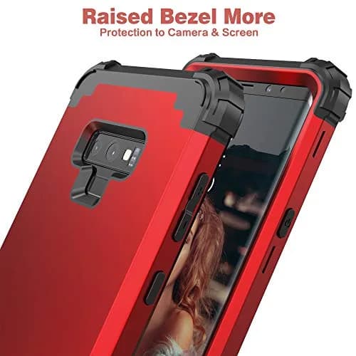 IDweel Galaxy Note 9 Case, 3 in 1 Shockproof Slim Hybrid Heavy Duty Protection, Red thumbnail 8