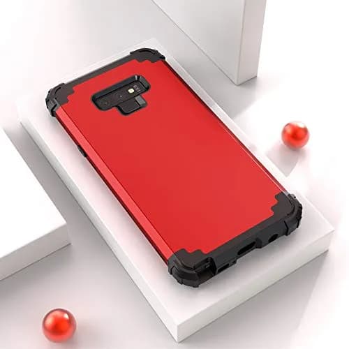 IDweel Galaxy Note 9 Case, 3 in 1 Shockproof Slim Hybrid Heavy Duty Protection, Red thumbnail 2