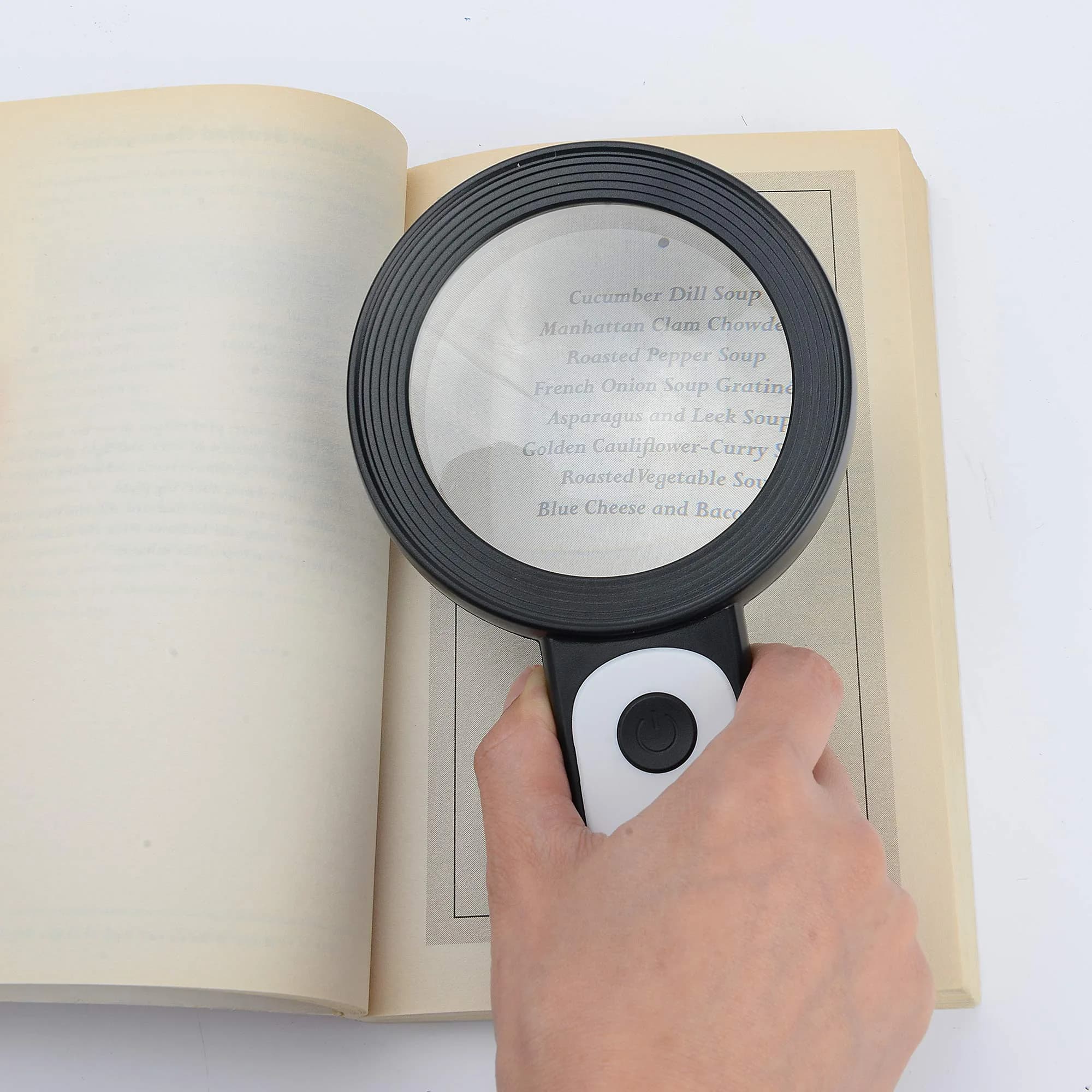 JMH Handheld Magnifying Glass with Light, 3.15" Lens | 18 LEDs, 3 Light Modes, 3x Magnification - view 8