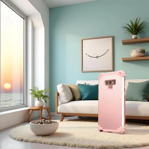 IDweel Galaxy Note 9 Case, 3 in 1 Shockproof Slim Hybrid Heavy Duty Protection, Rose Gold thumbnail 5