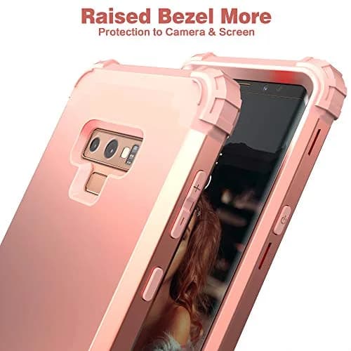 IDweel Galaxy Note 9 Case, 3 in 1 Shockproof Slim Hybrid Heavy Duty Protection, Rose Gold thumbnail 6