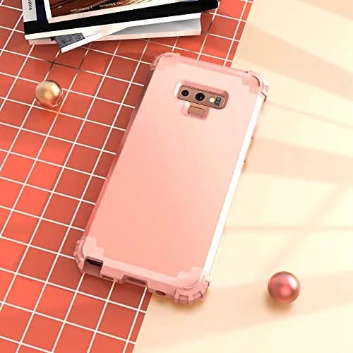 IDweel Galaxy Note 9 Case, 3 in 1 Shockproof Slim Hybrid Heavy Duty Protection, Rose Gold thumbnail 2