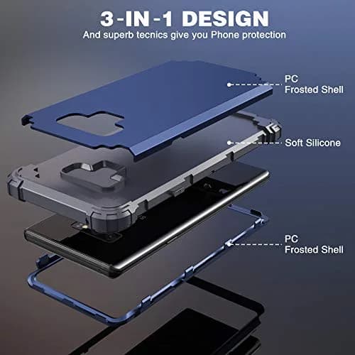 IDweel Galaxy Note 9 Case, Blue | Shockproof 3-in-1 Heavy Duty Protection (110c) thumbnail 8