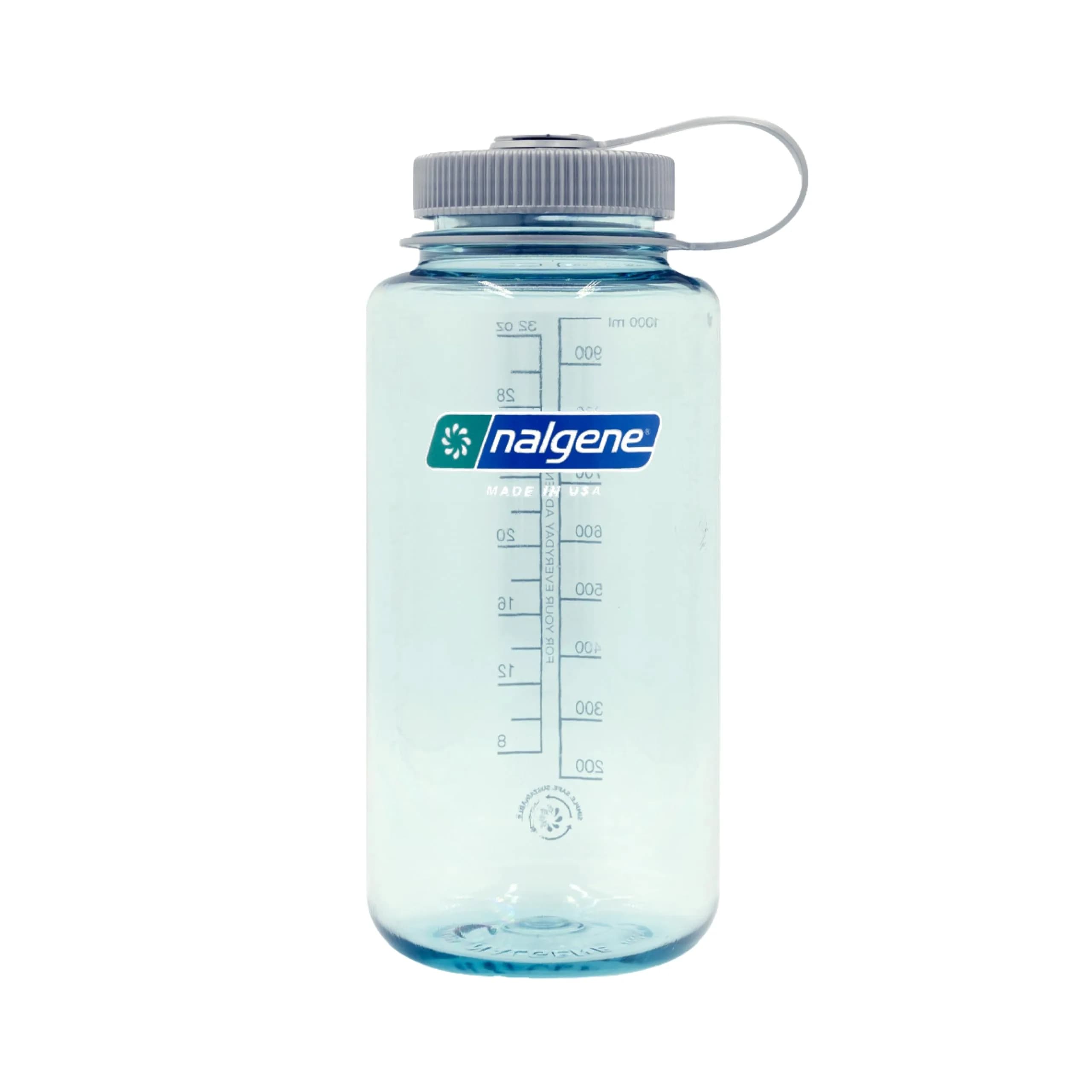 Nalgene 32 oz Wide Mouth Water Bottle, Cerulean | Heavy-Duty, Reusable, Leak-Proof & Dishwasher Safe — Seafoam / Water Bottle
