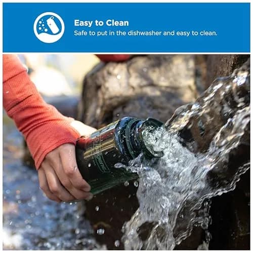 Nalgene 32 oz Wide Mouth Water Bottle, Seafoam | Heavy-Duty, Reusable, Leak-Proof thumbnail 3