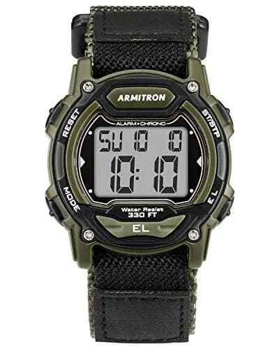 Armitron Sport Quartz Watch with Nylon Strap, Black, 24 | Military Fitness Style thumbnail 1