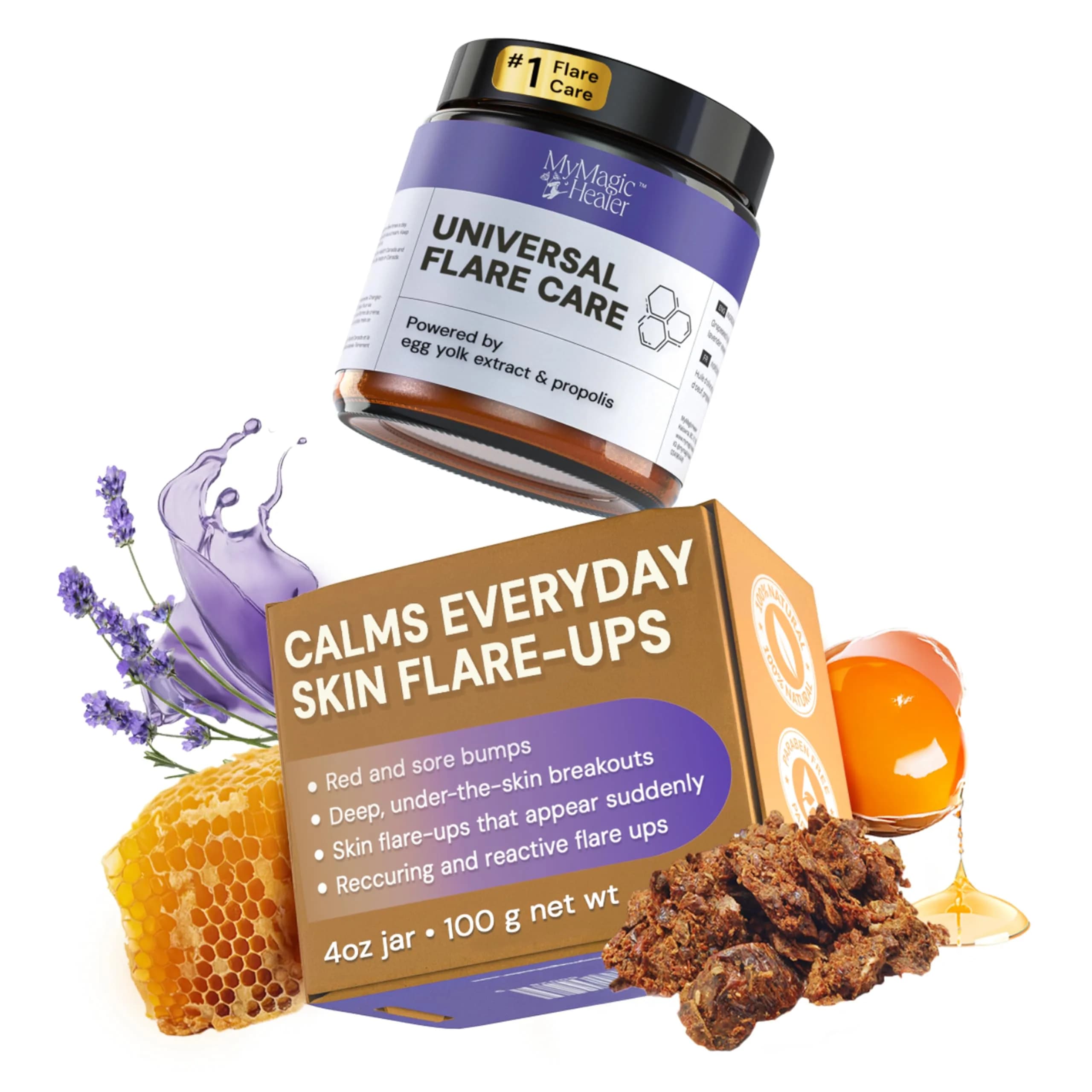 MyMagicHealer Universal Flare Care Drawing Salve 118 ml (4 oz) | For Skin Flare-Ups, Boils, Cysts & Irritated Skin — Warm Yellow