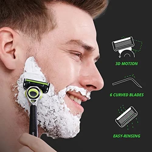 DORCO Pace 6 Pro 3D Motion Razor System with 9 Cartridges | 6-Blade System for Close Shave thumbnail 5