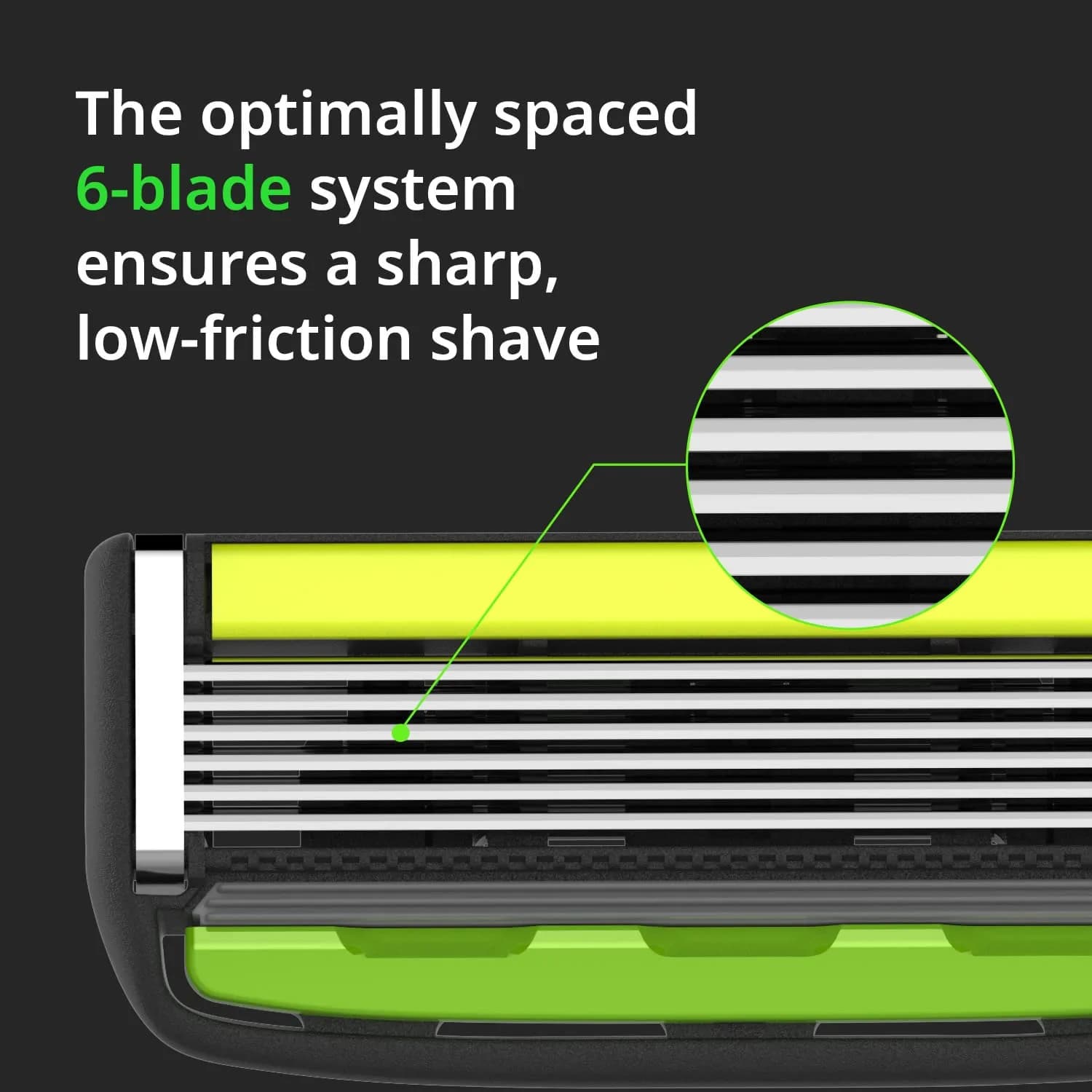 DORCO Pace 6 Pro 3D Motion Razor System with 9 Cartridges | 6-Blade System for Close Shave - view 6