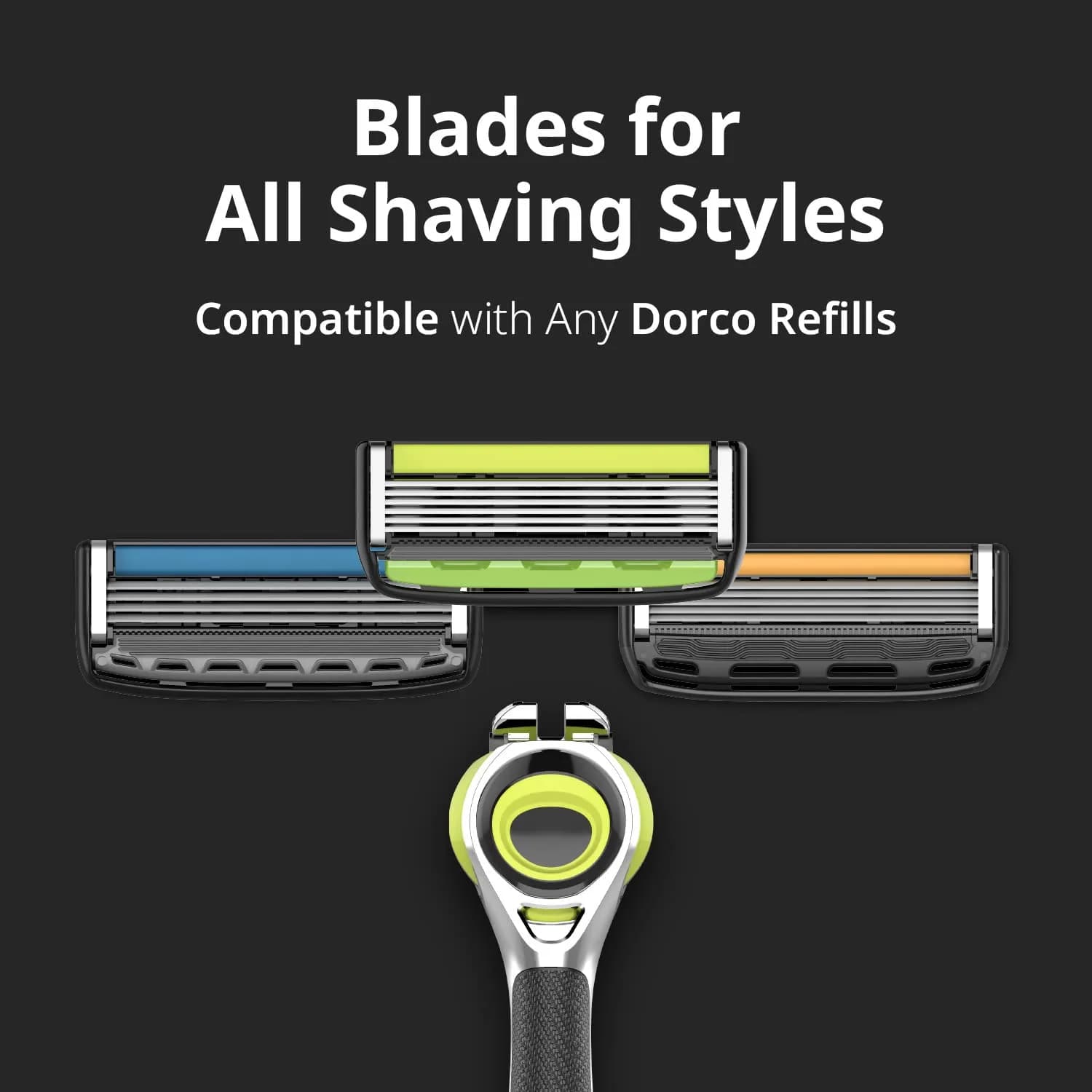 DORCO Pace 6 Pro 3D Motion Razor System with 9 Cartridges | 6-Blade System for Close Shave - view 7
