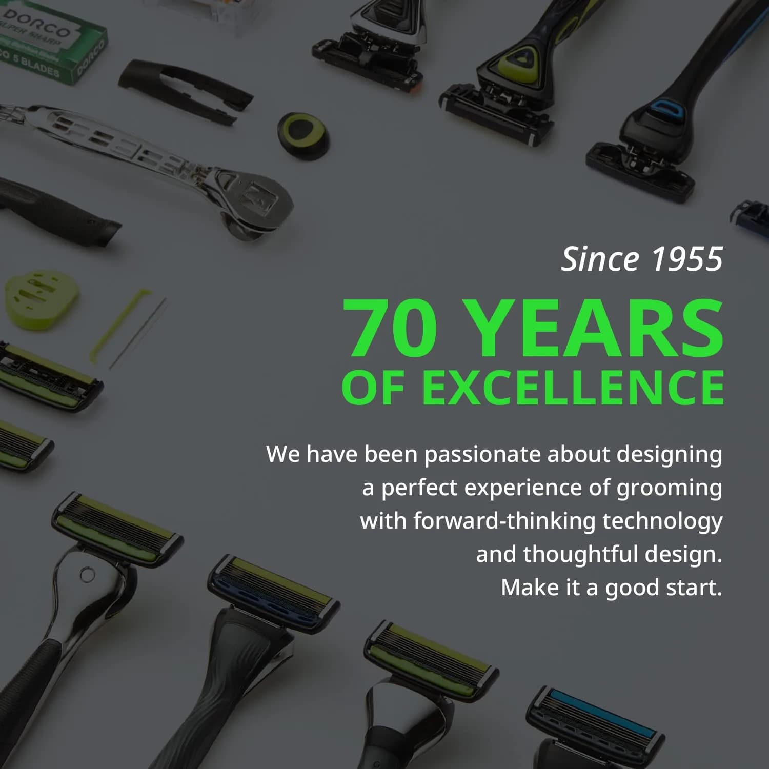 DORCO Pace 6 Pro 3D Motion Razor System with 9 Cartridges | 6-Blade System for Close Shave - view 8