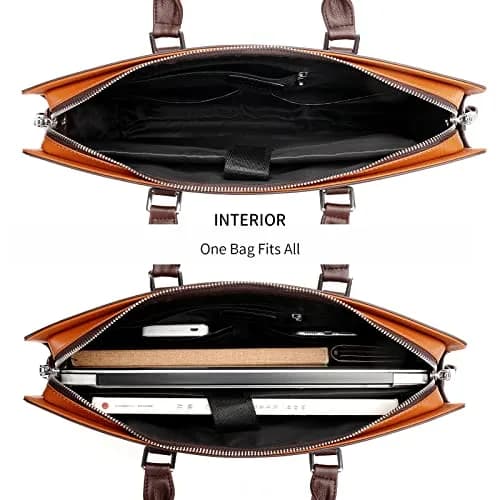 FSD.WG Leather Briefcase Shoulder Laptop Business Bag for Men | Classic, Stylish & Spacious (15.6 in) thumbnail 6
