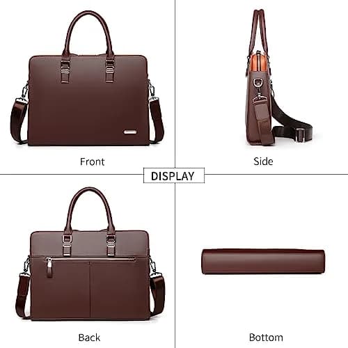 FSD.WG Leather Briefcase Shoulder Laptop Business Bag for Men | Classic, Stylish & Spacious (15.6 in) thumbnail 3