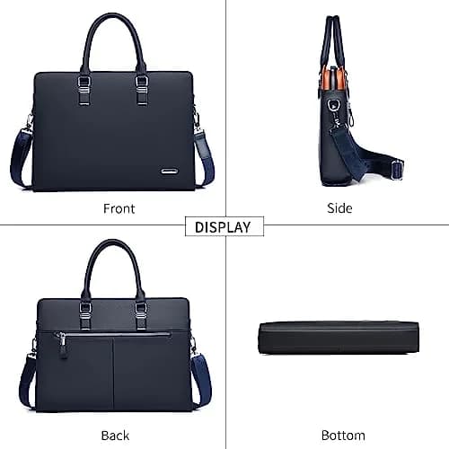 FSD.WG Business Bag Leather Briefcase Shoulder Laptop for Men | Classic, High-Quality Leather (15.6 in) thumbnail 3