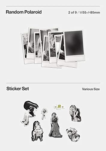 JUSTSWAGDDEEFF Rose BlackPink Album | Folded Poer & Photocards, 1 Count, Multicolor, Framed, Modern, Rose Theme thumbnail 4