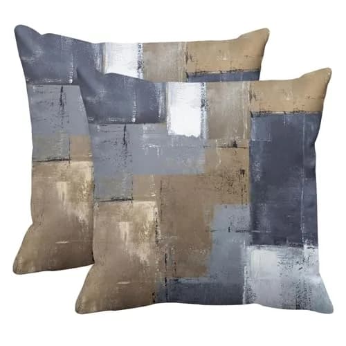 Britimes Velvet Throw Pillow Covers Set of 2, 18 x 18 Inch (45x45 cm) | Modern Abstract Art Print thumbnail 1