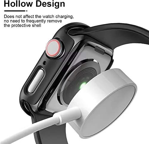 HANKN 2 Pack Hard Case for Apple Watch Series 6 5 4 /SE 2/SE 3 40mm | Tempered Glass Full Coverage thumbnail 5