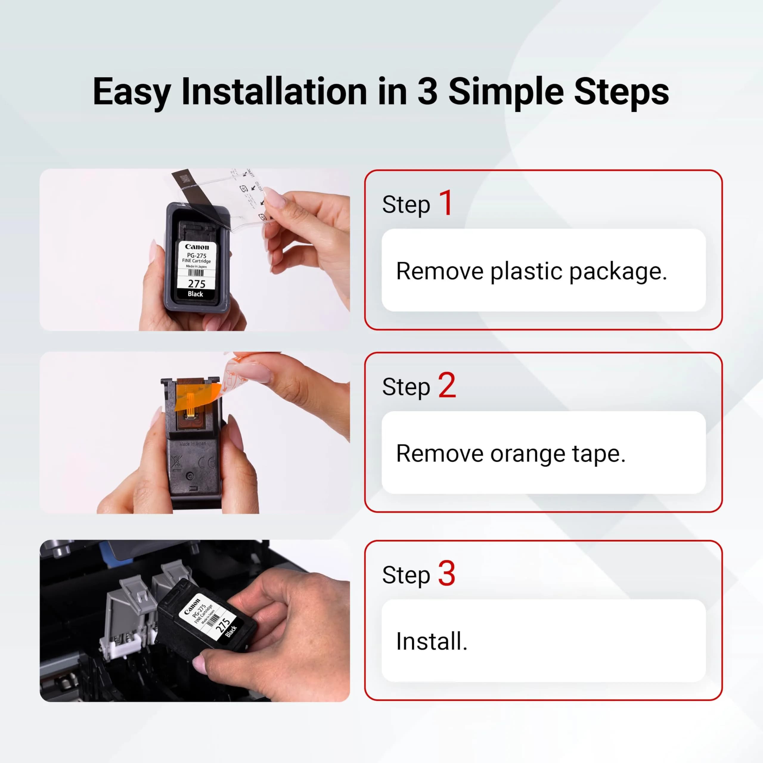 Canon PG-275 Genuine Black Ink Cartridge | 100 Pages Yield - view 6