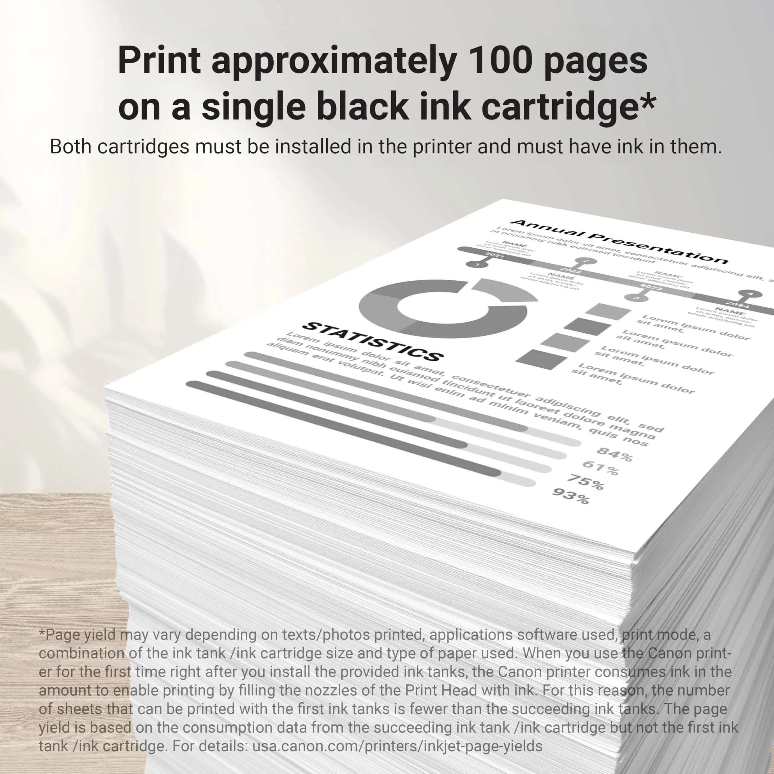 Canon PG-275 Genuine Black Ink Cartridge | 100 Pages Yield - view 2