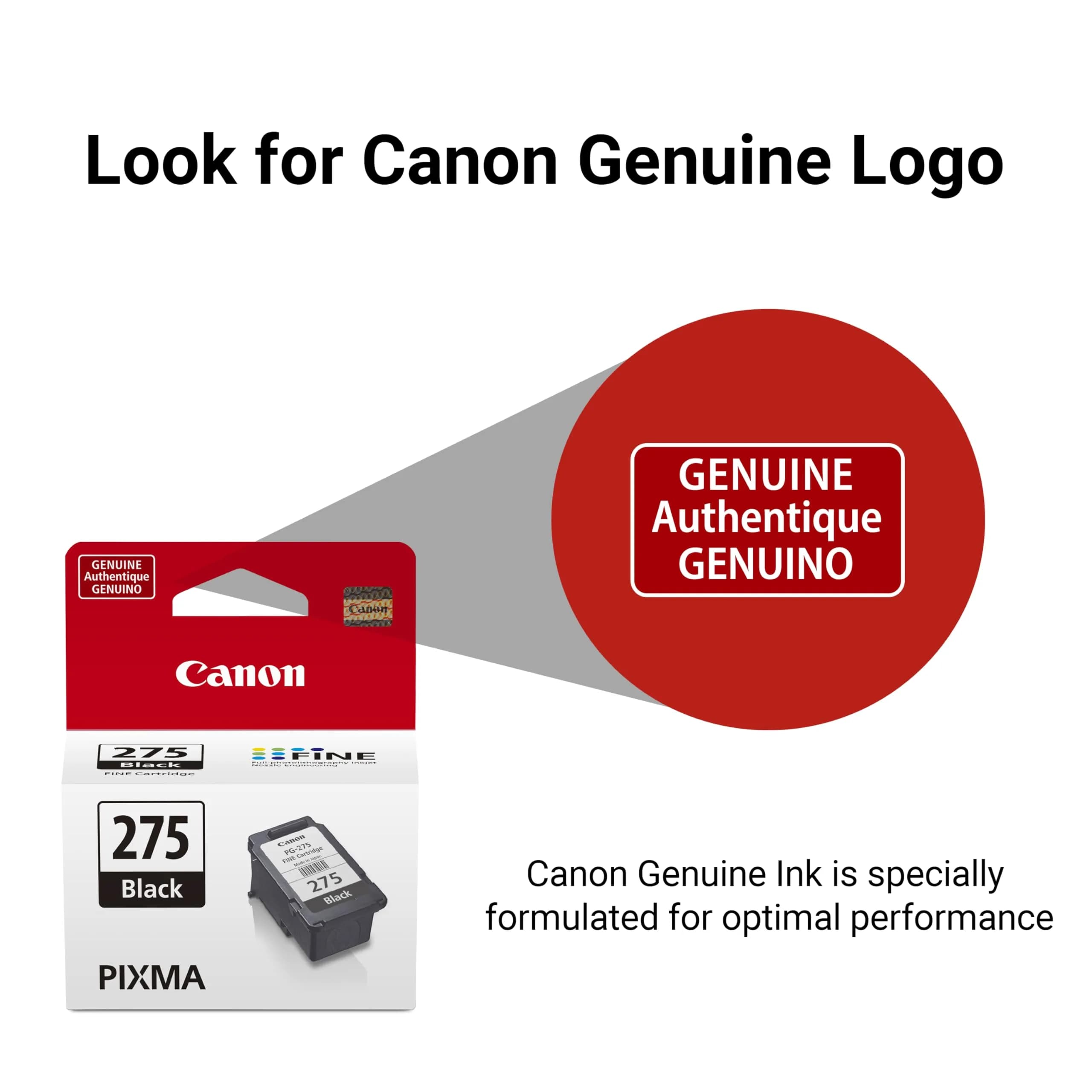 Canon PG-275 Genuine Black Ink Cartridge | 100 Pages Yield - view 4