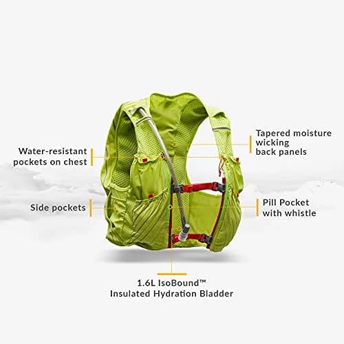 Nathan Women's Pinnacle Race Vest & 12L Hydration Pack | Water-Resistant, Moisture Wicking, 1.6L Bladder, Lightweight thumbnail 3