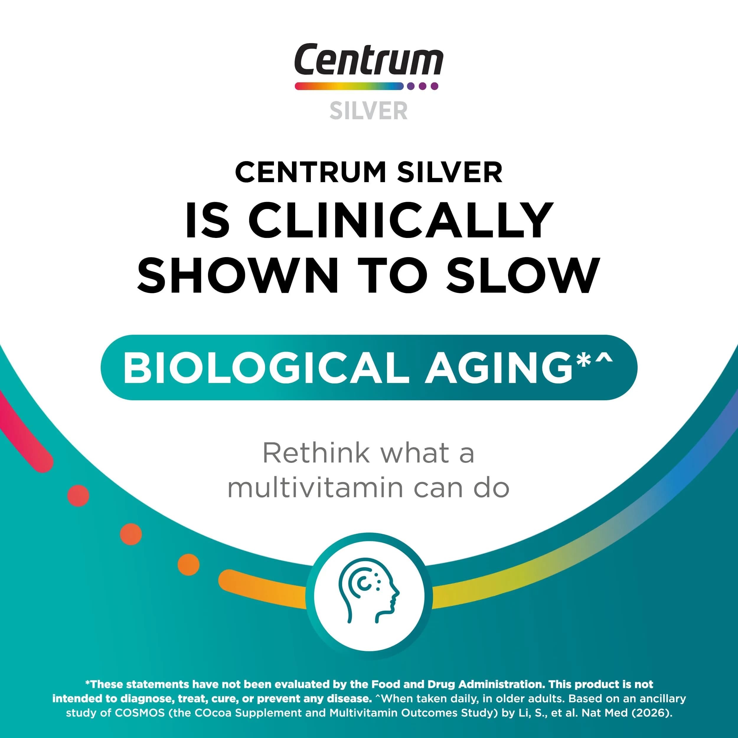 Centrum Silver Men's Multivitamin for Men 50 Plus 100 Tablets | Supports Memory & Cognition with Vitamin D3, B Vitamins & Zinc - view 5