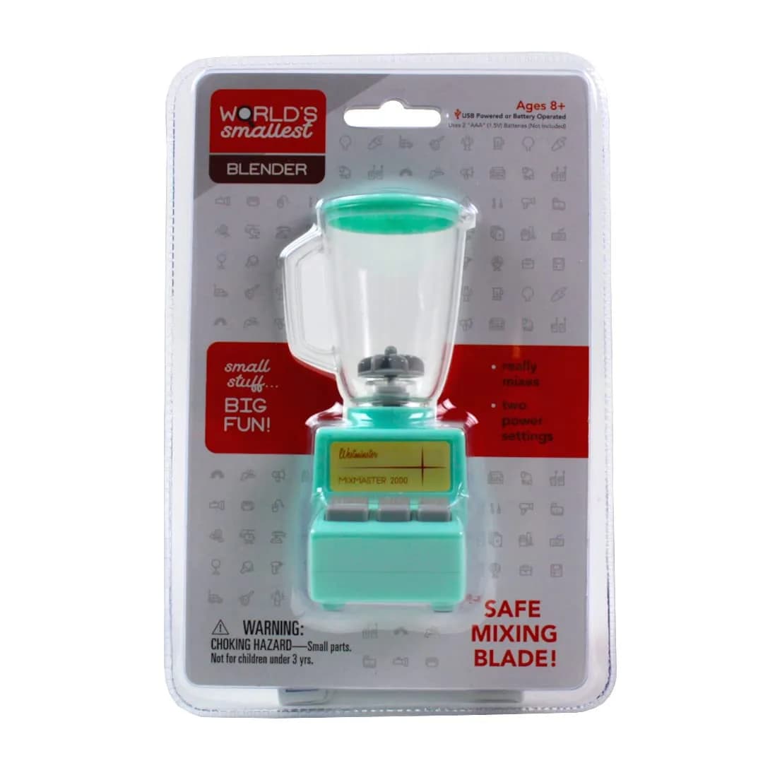 Westminster World's Smallest Real Working Blender | Compact, Battery & USB Powered, 2 Speeds, Ages 8+ — Multi-color