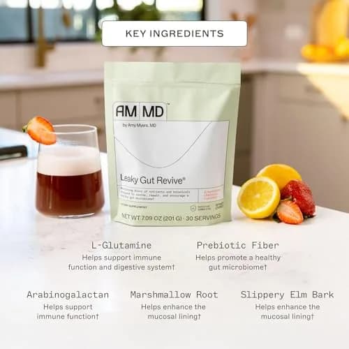 Amy Myers MD Leaky Gut Revive® Strawberry - Gut Repair Powder 7.09oz | Supports Digestive Health thumbnail 3