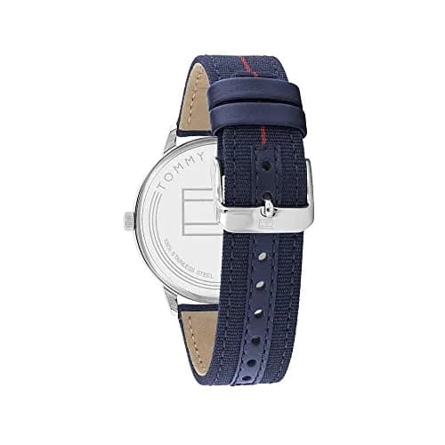 Tommy Hilfiger Men's Quartz Stainless Steel and Nylon Strap Watch, Navy | Classic American Style (70-120 chars) thumbnail 3