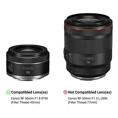 JJC Tulip Flower Lens Hood for Canon RF 50mm f/1.8 STM | Reversible Lens Shade, Compatible with 43mm Filters & Cap thumbnail 2