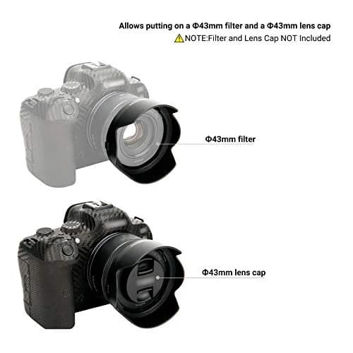 JJC Tulip Flower Lens Hood for Canon RF 50mm f/1.8 STM | Reversible Lens Shade, Compatible with 43mm Filters & Cap thumbnail 3
