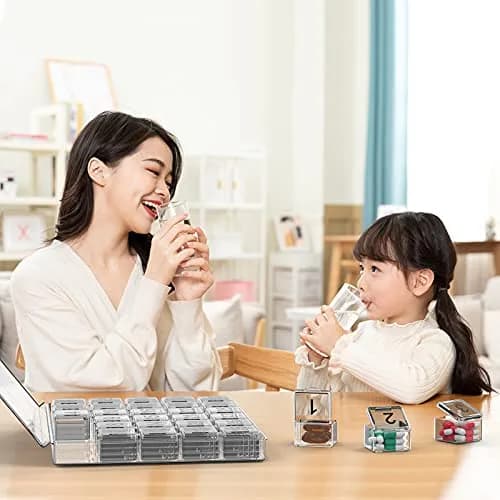 DOHIMGIO Monthly Pill Organizer 30 Day Pill Box with Portable Case | Easy Open Large Compartments thumbnail 7